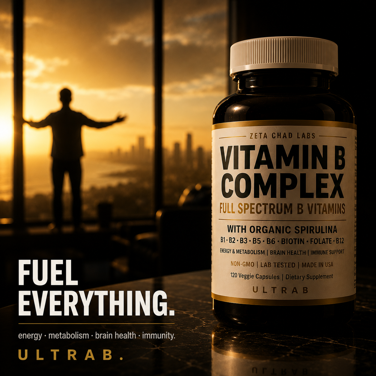 Ultra B II Full Spectrum B Vitamin Complex Infused with Spirulina