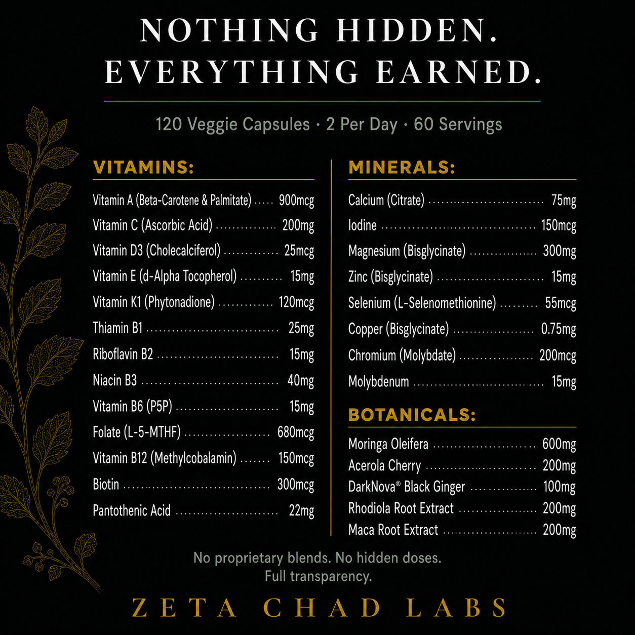 Anthem II Elite Level Multivitamin, Multimineral, Infused with Botanicals