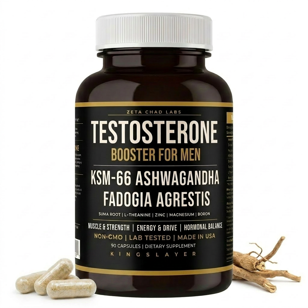 Kingslayer II Testosterone Booster with KSM-66 and Fadogia Agrestis