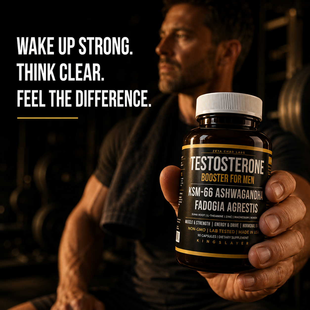 Kingslayer II Testosterone Booster with KSM-66 and Fadogia Agrestis