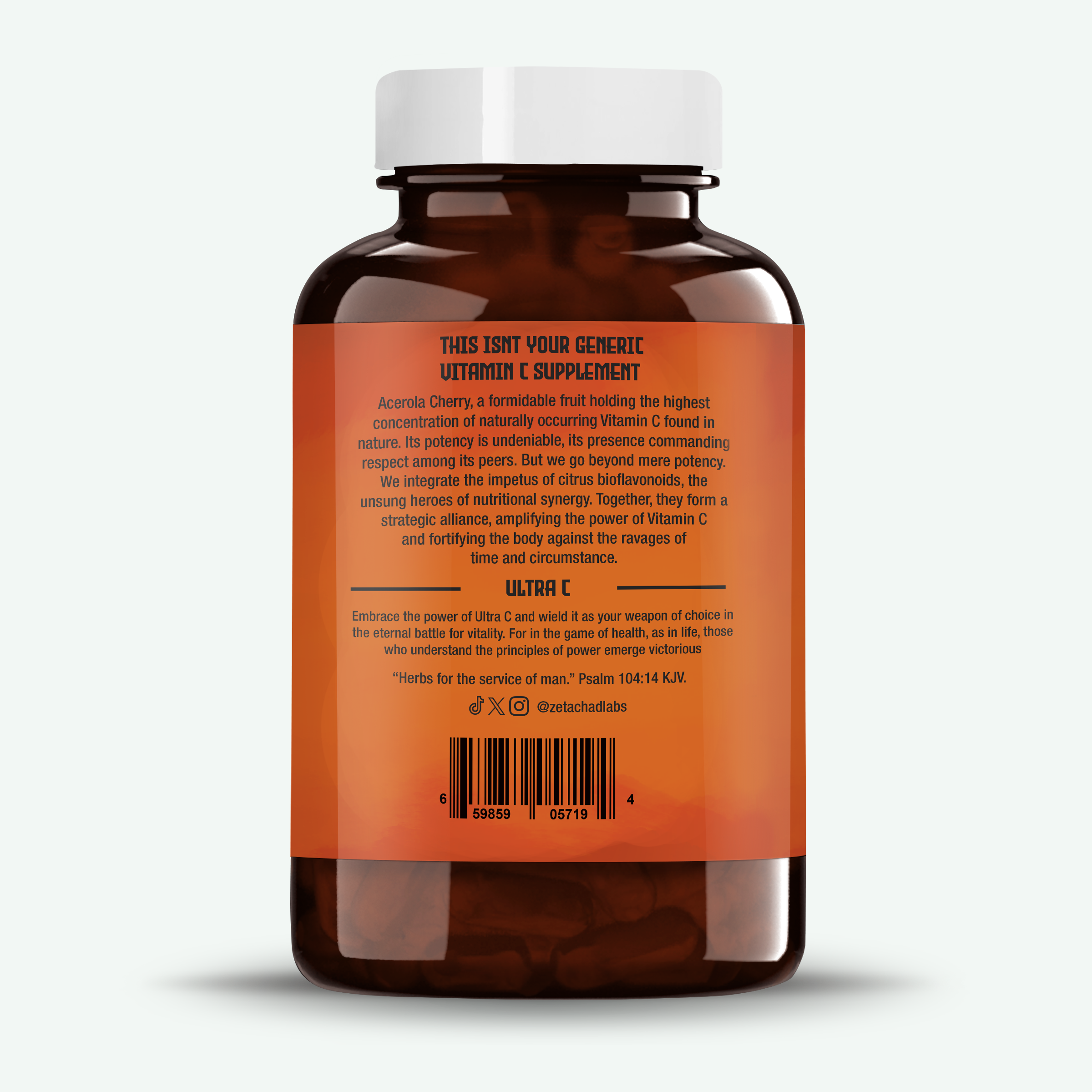 Ultra C II Vitamin C Complex with Acerola Cherry, Citrus Bioflavonoids, and Bergamonte® (Citrus Beramia Risso Extract)