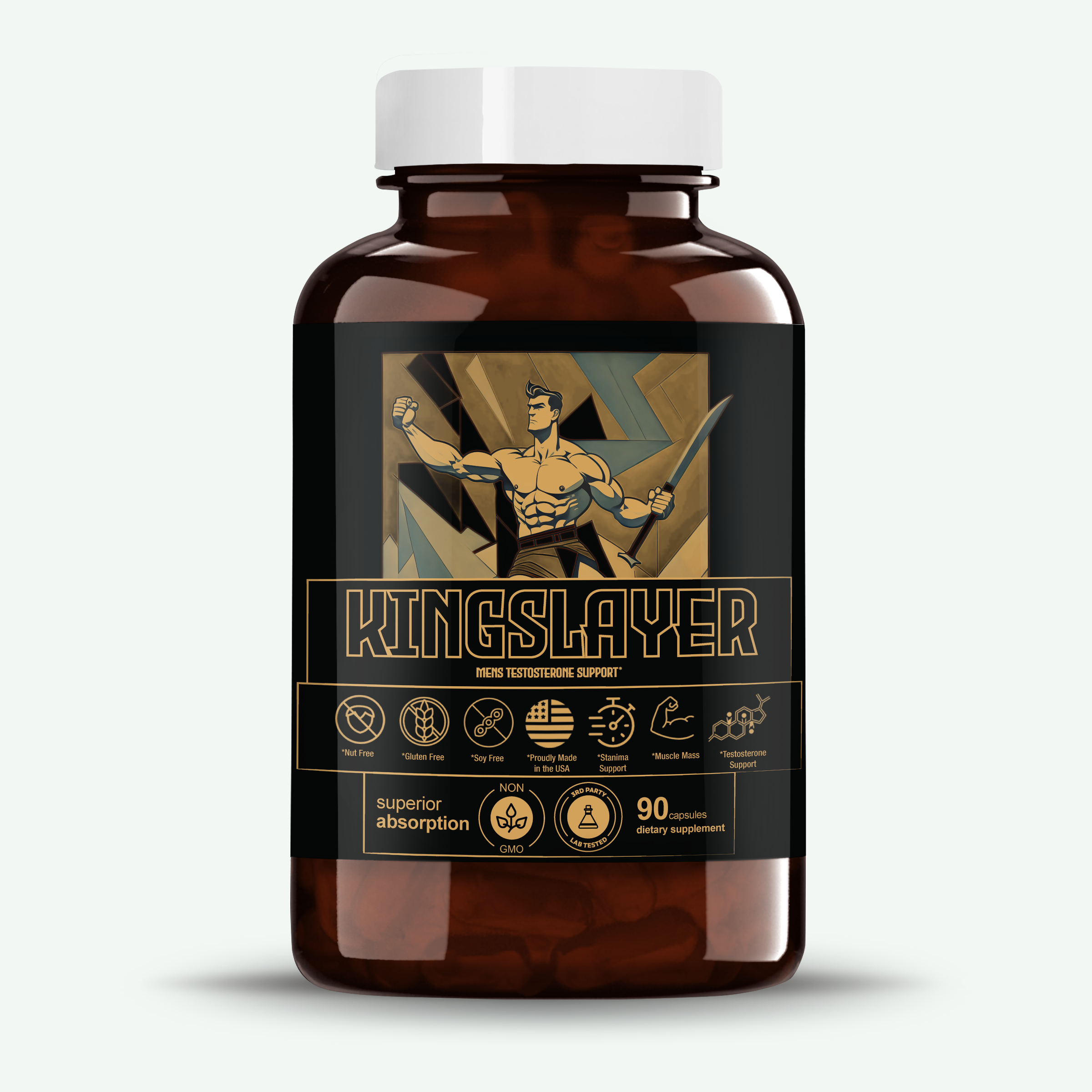 Kingslayer II Elite Testosterone Booster with KSM-66 and Fadogia Agrestis